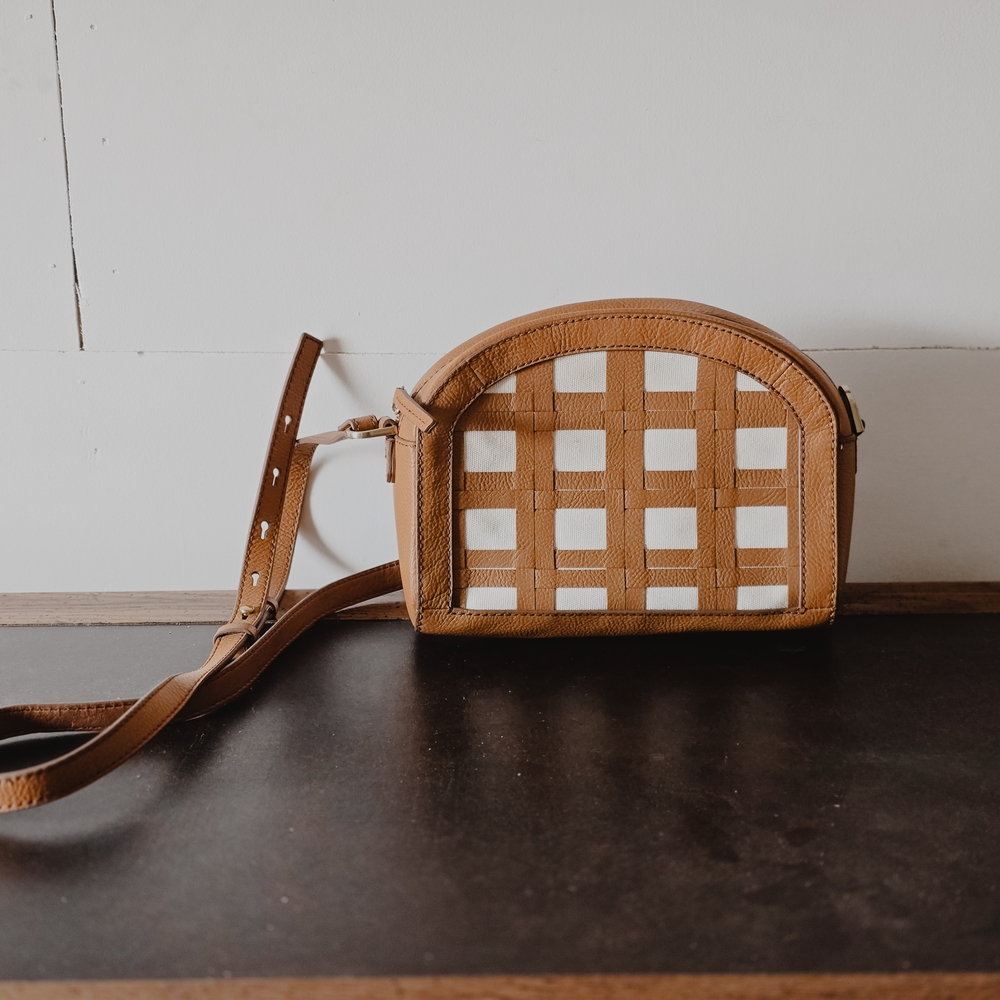 Fossil Tan and White Women's Bag